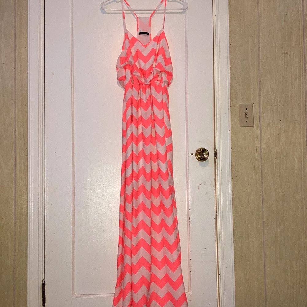 Pink and White dress
